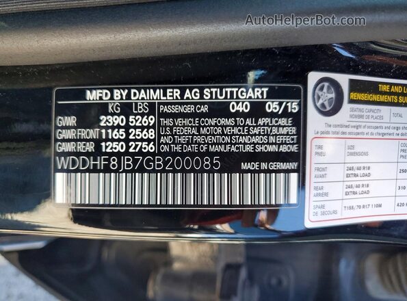 WDDHF8JB7GB200085 2016 MERCEDES-BENZ E Black Engine compartment view