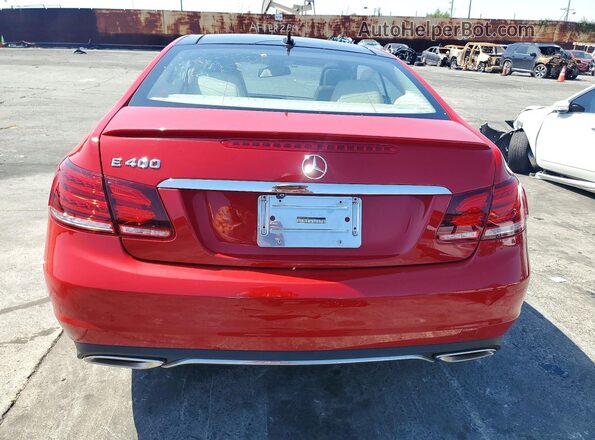 WDDKJ6FB1GF319292 2016 MERCEDES-BENZ E Red Vista trasera