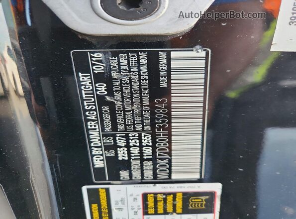 WDDKJ7DB0HF359843 2017 MERCEDES-BENZ E Black Vista del compartimento del motor