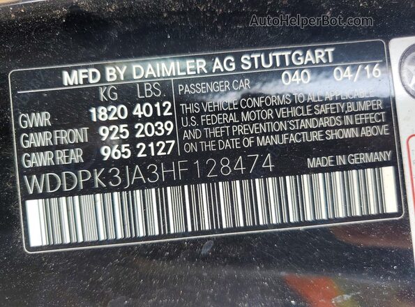 WDDPK3JA3HF128474 2017 MERCEDES-BENZ SLC Black ძრავის განყოფილების ხედი
