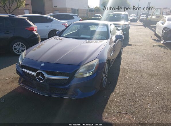 WDDPK3JA5HF138052 2017 MERCEDES-BENZ SLC 300 Blue Передня ліва чверть