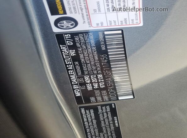 WDDPK5HA1GF117456 2016 MERCEDES-BENZ SLK Gray Widok komory silnika