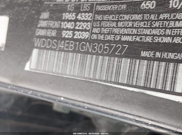 WDDSJ4EB1GN305727 2016 MERCEDES-BENZ CLA 250 Tan Vista del compartimento del motor