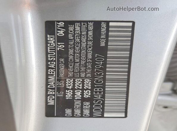WDDSJ4EB1GN379407 2016 MERCEDES-BENZ CLA-CLASS Silver Widok komory silnika