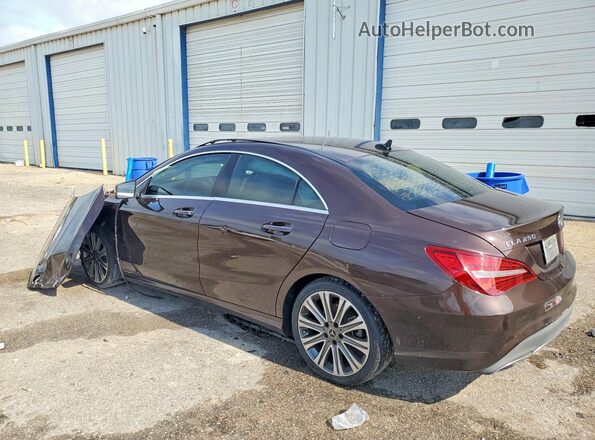 WDDSJ4EB1JN567870 2018 MERCEDES-BENZ CLA-CLASS Brown Trasero izquierdo