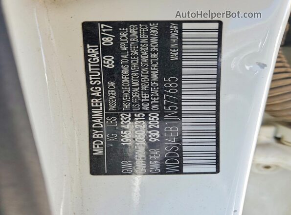 WDDSJ4EB1JN577685 2018 MERCEDES-BENZ CLA-CLASS White Engine compartment view