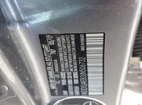 WDDSJ4EB3JN506732 2018 MERCEDES-BENZ CLA-CLASS Gray VIN კოდის სტიკერის ხედი