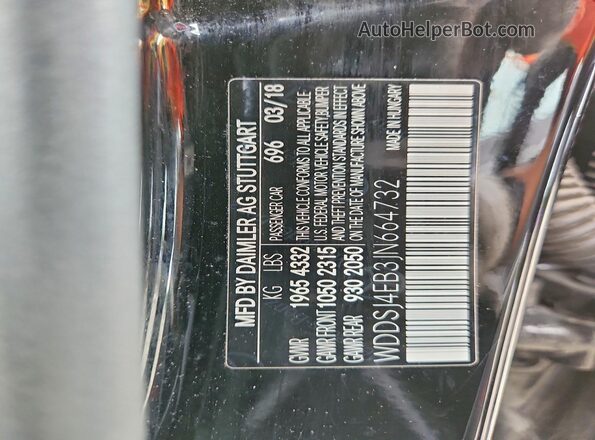 WDDSJ4EB3JN664732 2018 MERCEDES-BENZ CLA-CLASS Черный Вид подкапотного пространства