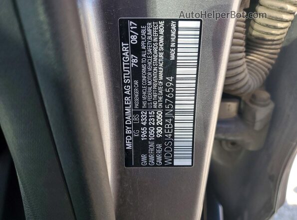 WDDSJ4EB4JN576594 2018 MERCEDES-BENZ CLA-CLASS Gray ძრავის განყოფილების ხედი