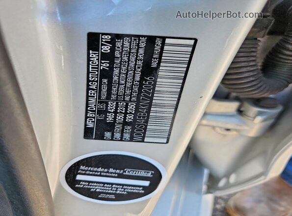 WDDSJ4EB4KN722056 2019 MERCEDES-BENZ CLA-CLASS Silver Engine compartment view