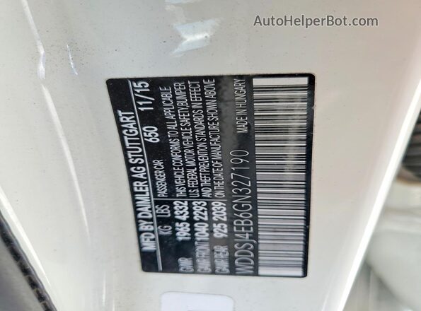 WDDSJ4EB6GN327190 2016 MERCEDES-BENZ CLA-CLASS White Engine compartment view