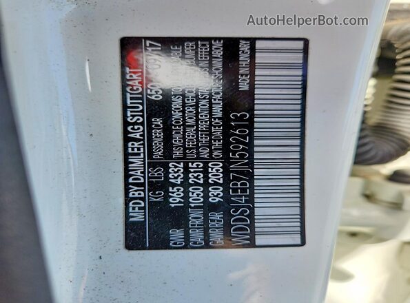 WDDSJ4EB7JN592613 2018 MERCEDES-BENZ CLA-CLASS White Engine compartment view
