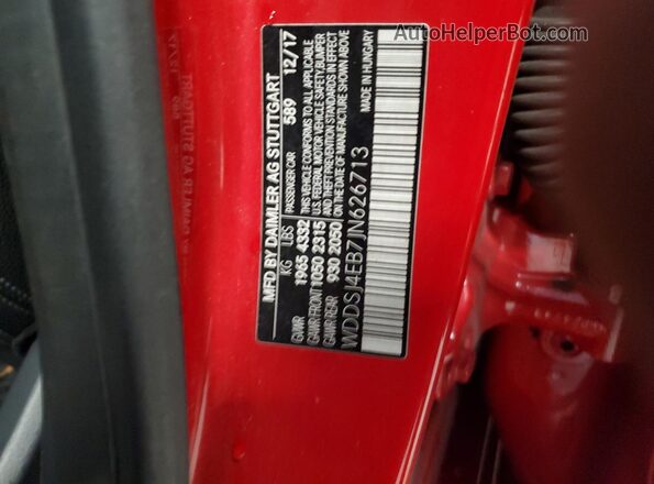 WDDSJ4EB7JN626713 2018 MERCEDES-BENZ CLA-CLASS Красный Вид подкапотного пространства