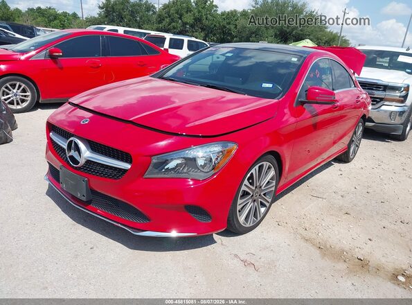 WDDSJ4EB7JN653149 2018 MERCEDES-BENZ CLA 250 Red Առջևի ձախ երեք քառորդ տեսարան