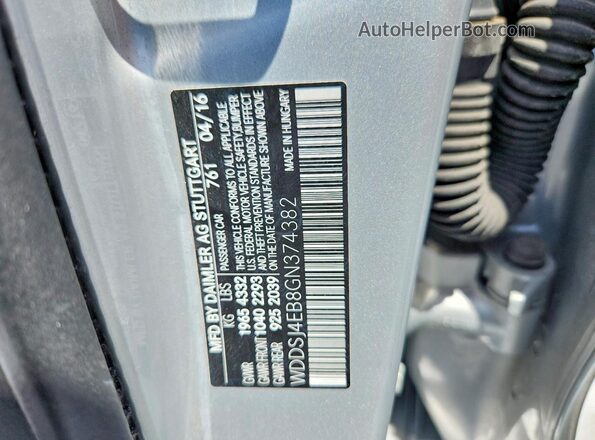 WDDSJ4EB8GN374382 2016 MERCEDES-BENZ CLA-CLASS Silver Շարժիչի բաժամունքի տեսք