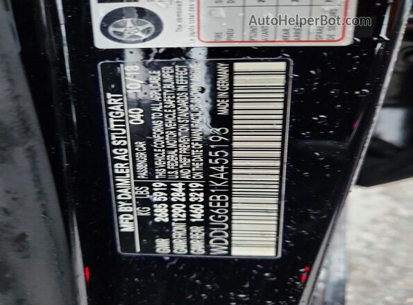 WDDUG6EB1KA455193 2019 MERCEDES-BENZ S Черный Вид подкапотного пространства