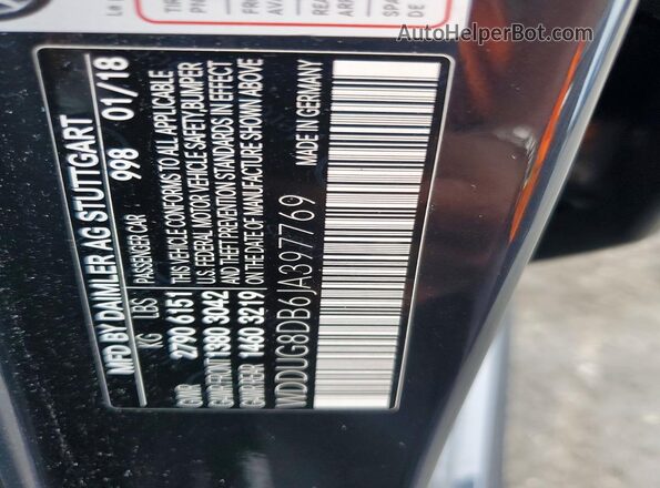 WDDUG8DB6JA397769 2018 MERCEDES-BENZ S Black Вид підкапотного простору