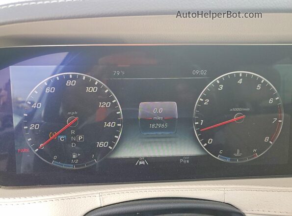 WDDUG8DB8LA504923 2020 MERCEDES-BENZ S White Вид щитка приладів
