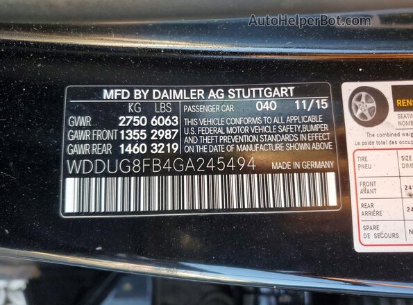 WDDUG8FB4GA245494 2016 MERCEDES-BENZ S Black Engine compartment view