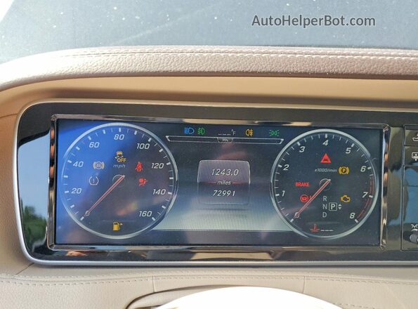 WDDUG8FB4GA246385 2016 MERCEDES-BENZ S Black Vista del cuadro de instrumentos