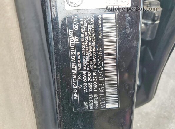 WDDUG8FB7GA204891 2016 MERCEDES-BENZ S Black Widok komory silnika