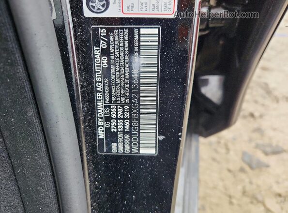 WDDUG8FBXGA213648 2016 MERCEDES-BENZ S Черный Вид подкапотного пространства