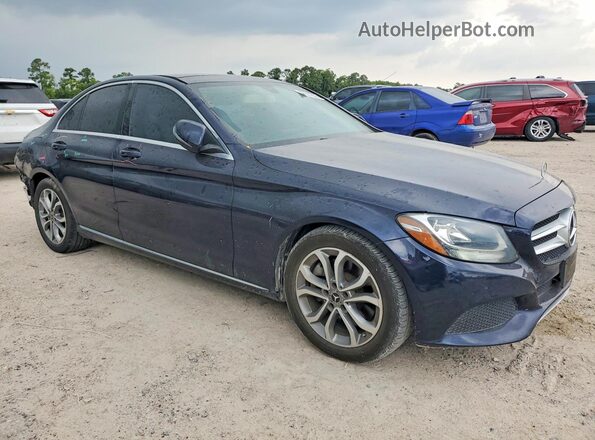 WDDWF4JB1JR324559 2018 MERCEDES-BENZ C Blue Передня права чверть