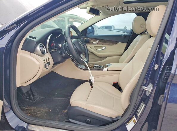 WDDWF4JB1JR324559 2018 MERCEDES-BENZ C Blue Вид салону спереду