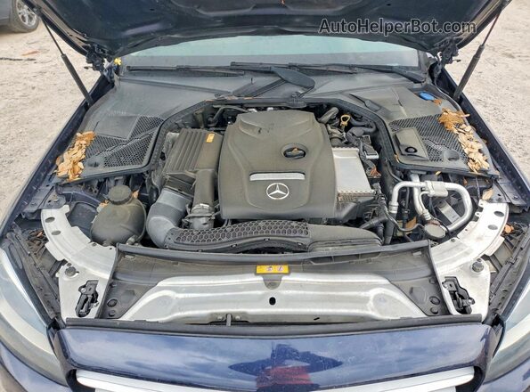 WDDWF4JB1JR324559 2018 MERCEDES-BENZ C Blue Вид підкапотного простору