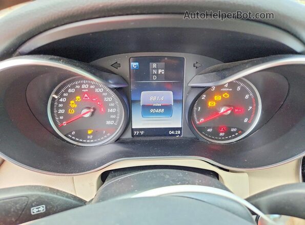 WDDWF4JB2HR246500 2017 MERCEDES-BENZ C White ხელსაწყოთა პანელის ხედი
