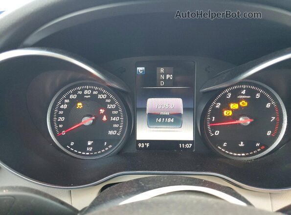 WDDWF4JB5JR314455 2018 MERCEDES-BENZ C White Vista del cuadro de instrumentos