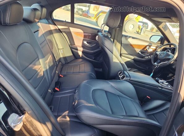 WDDWF4JB7JR338739 2018 MERCEDES-BENZ C Black Rear seats view