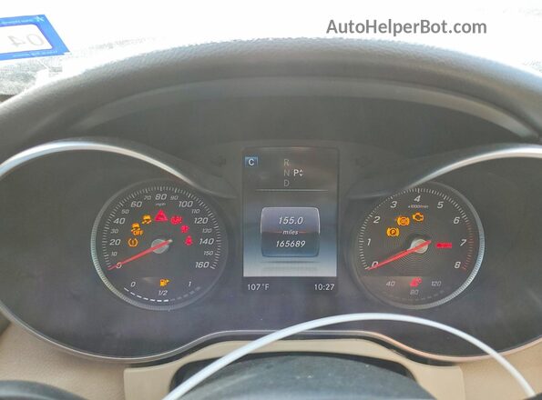 WDDWF4JB9GR183989 2016 MERCEDES-BENZ C Brown Vista del cuadro de instrumentos
