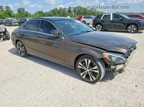 WDDWF4JB9GR183989 2016 MERCEDES-BENZ C Brown Delantero derecho
