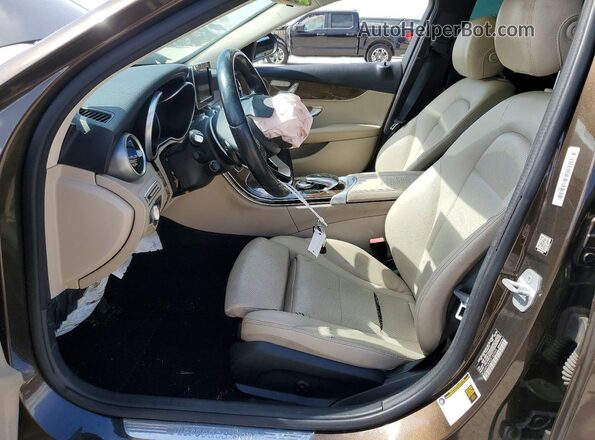 WDDWF4JB9GR183989 2016 MERCEDES-BENZ C Brown Vista interior delantera