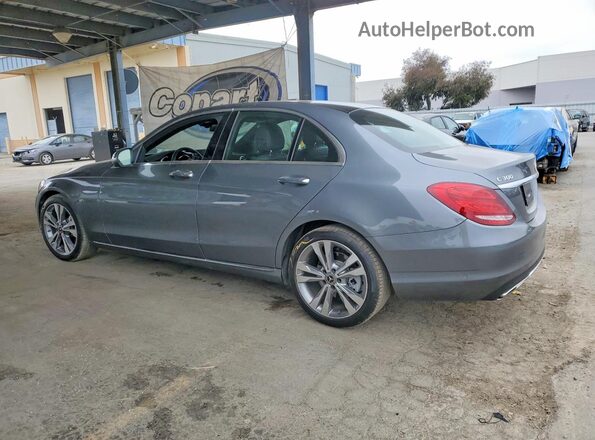 WDDWF4JB9JR409987 2018 MERCEDES-BENZ C Gray Rear left