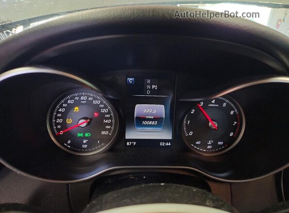WDDWF4KB0GR171647 2016 MERCEDES-BENZ C Gray ხელსაწყოთა პანელის ხედი