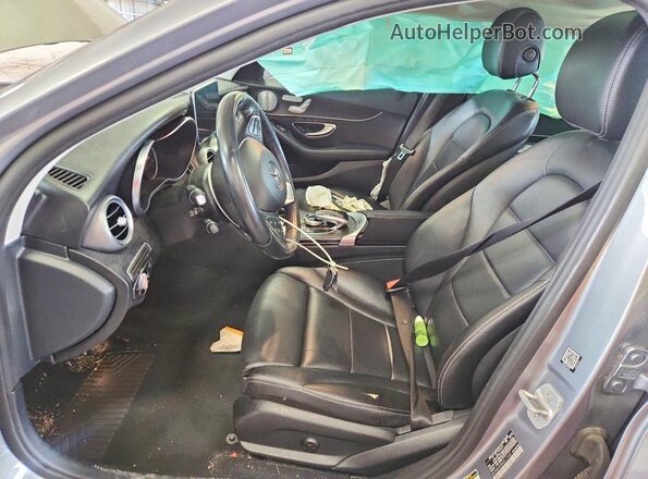 WDDWF4KB0GR171647 2016 MERCEDES-BENZ C Gray წინა სალონის ხედი