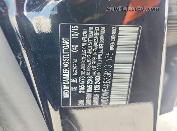 WDDWF4KB3GR131675 2016 MERCEDES-BENZ C Черный Вид наклейки с VIN-кодом