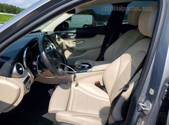 WDDWF4KB3GR171089 2016 MERCEDES-BENZ C Gray Widok wnętrza z przodu