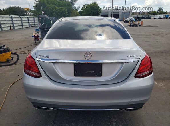 WDDWF4KB5HR225543 2017 MERCEDES-BENZ C Silver Вид ззаду