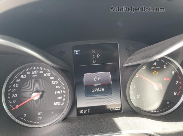 WDDWF4KB5JR348975 2018 MERCEDES-BENZ C White Вид щитка приладів