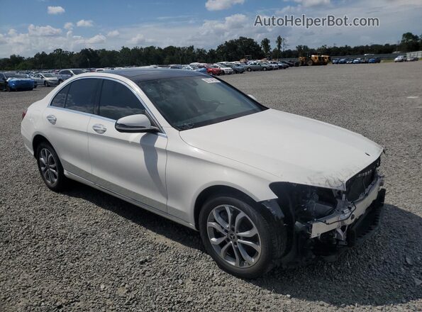 WDDWF4KB5JR348975 2018 MERCEDES-BENZ C White Передня права чверть