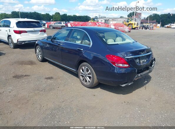 WDDWF4KB5JR354758 2018 MERCEDES-BENZ C-CLASS Dark Blue Задняя левая четверть