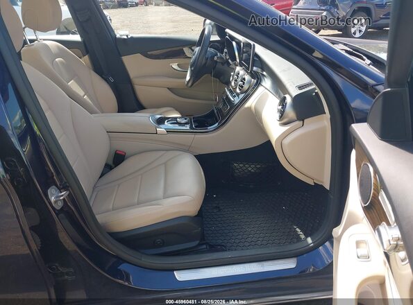 WDDWF4KB5JR354758 2018 MERCEDES-BENZ C-CLASS Dark Blue Вид салона спереди