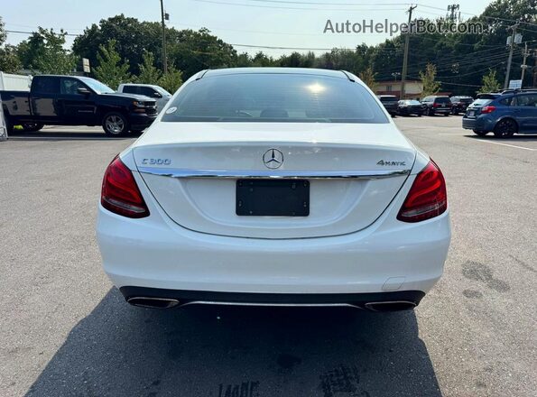 WDDWF4KB6HR254162 2017 MERCEDES-BENZ C White Widok z tyłu