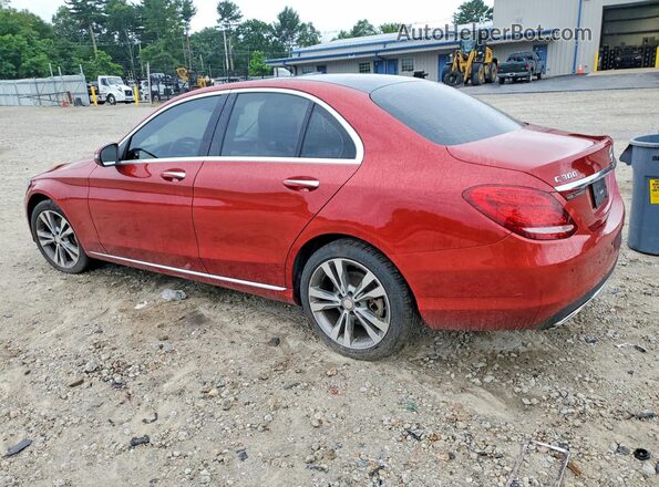 WDDWF4KB7GR158328 2016 MERCEDES-BENZ C Red Задня ліва чверть
