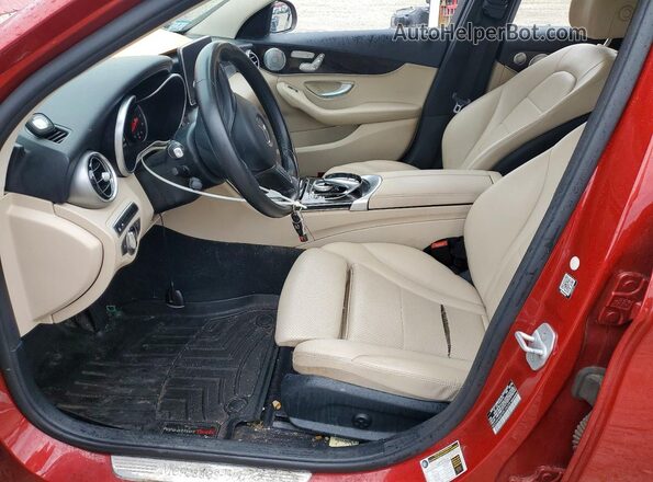 WDDWF4KB7GR158328 2016 MERCEDES-BENZ C Red Вид салону спереду