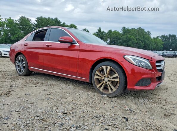 WDDWF4KB7GR158328 2016 MERCEDES-BENZ C Red Передня права чверть