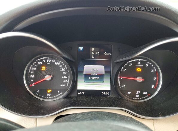WDDWF4KB7GR158328 2016 MERCEDES-BENZ C Red Вид щитка приладів